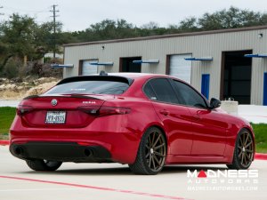Alfa Romeo Giulia Roof Spoiler - Carbon Fiber - Feroce Carbon - Full Size - Forged Carbon